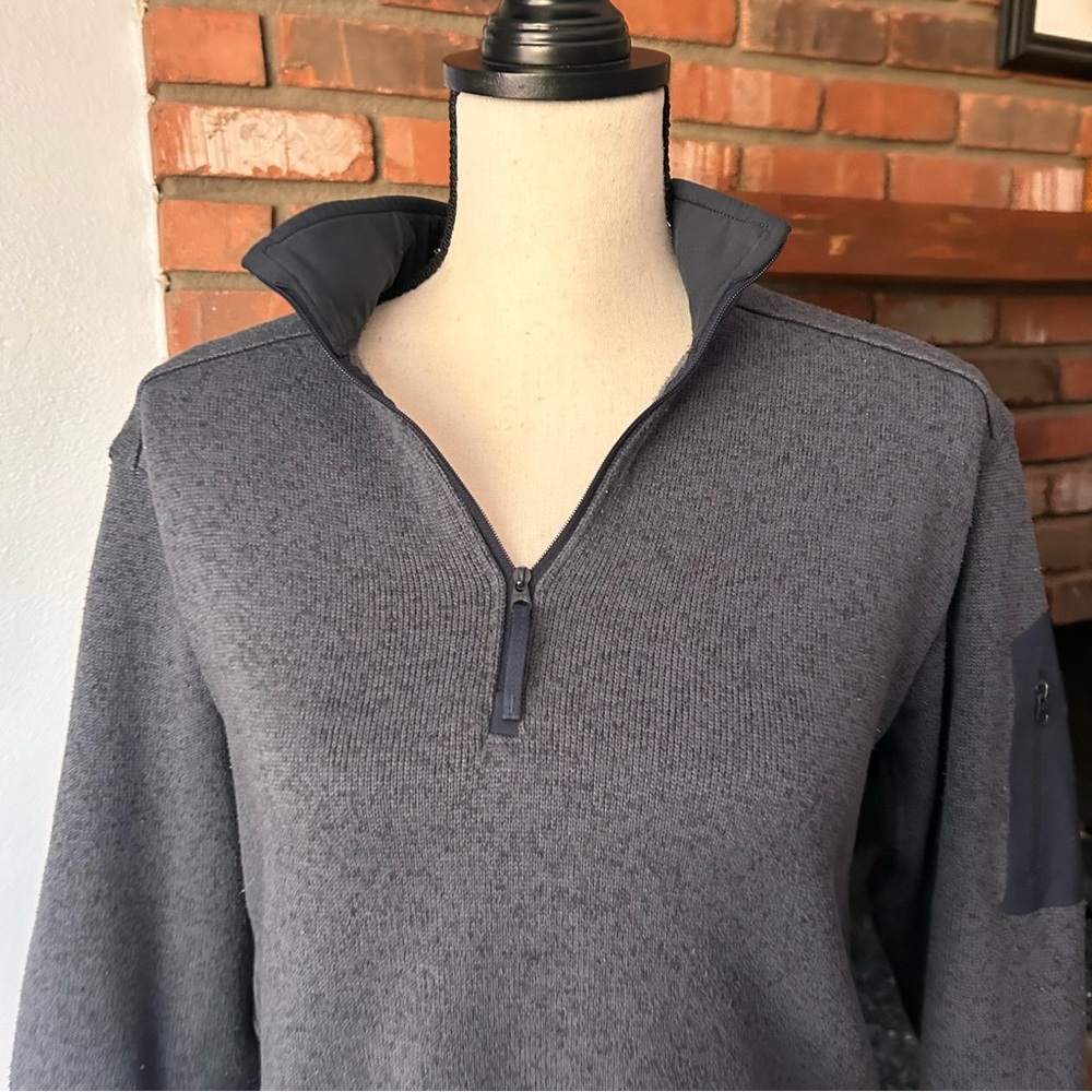 Arc’teryx Men’s Covert 1/2 Zip Fleece Cosmic Heather Navy Blue Sz M - Picture 2 of 8
